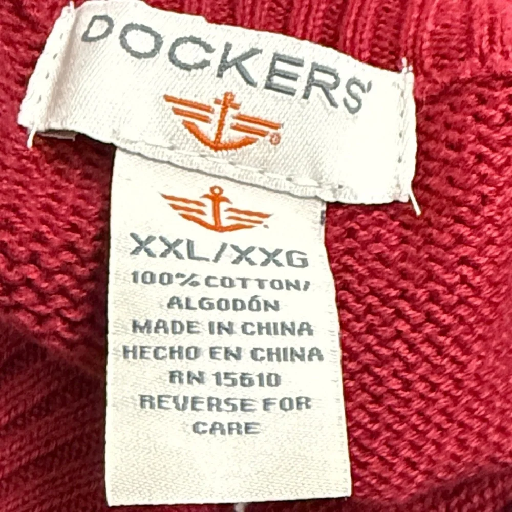 Dockers Festive Red Crewneck Sweater